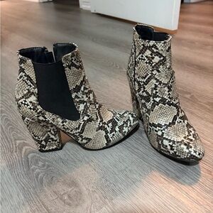 Snakeskin Ankle Boots